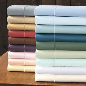 Otel koleksiyonu saf pamuk yatak seti lüks üreticileri toptan % 100% pamuk düz topraklama yatak çarşafı çarşaf setleri