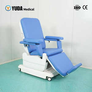 Chaise de dialyse péritonéale électrique réglable YUDA MEDICAL pour cliniques, support IV médical économique, chaise de prélèvement sanguin pour hôpital - Product Image 2