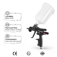 Pistolet de pulvérisation HVLP en alliage premium pour la retouche automobile J-15, haute atomisation, buse de 1,3 mm, alimentation par gravité 600 ml