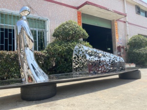 Scultura lucidata a specchio per barche e <span class=keywords><strong>poeti</strong></span> in acciaio inossidabile per Dragon Boat Festival - Product Image 2