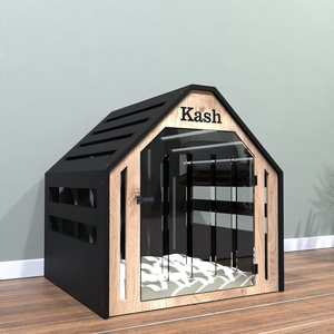 Cage moderne pour chien Maison pour chien en bois Meubles pour animaux de compagnie Chenil moderne mignon pour animaux de compagnie