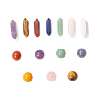 Coffret Cadeau de Cristaux Naturels de Madagascar avec Pierres Colorées et Spécimens de Minerais en Forme de Prisme Hexagonal - Vente en Gros