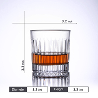 Verres à whisky à l'ancienne avec boîte de luxe-10 oz Rocks Barware pour boissons à base de scotch-Lot de 4-Cadeau pour homme