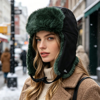 Gorro Ushanka de Piel Sintética Gruesa con Orejeras, Estilo Aviador, Térmico, Cortavientos, para Invierno, con Logotipo Personalizado OEM ODM