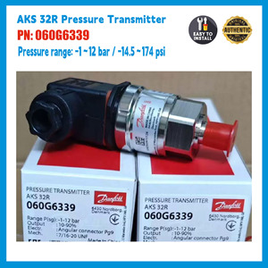 เครื่องส่งสัญญาณความดันรุ่นดั้งเดิม AKS32R 060G6339 -1 ถึง 12 บาร์ -14.5 ปอนด์ต่อตารางนิ้ว ถึง 174 ปอนด์ต่อตารางนิ้ว แบบรัติโอเมตริก ช่องสัญญาณ 7/16-20 UNF สำหรับระบบทำความเย็น - Product Image 2