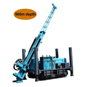 500m Depth Crawler Pneumatic Deep Water Well Drilling Rig For Rocky Underground Mountain Stone Borehole Machines
