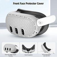 Pour Meta Quest 3 Kit d'Accessoires VR/AR/MR Incluant Étui de Protection en Silicone pour Hôte, Cache Facial et Accessoires pour Pouce de Manette