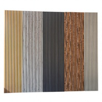 Panneau acoustique à lattes, amovible, MDF 3D noir, écologique, NRC 0.8, haute réduction du bruit, design contemporain, salon