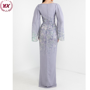 Kebaya musulmane élégante en gros pour femmes – Mode moderne Baju Kurung Malaisie en polyester – Ensembles décontractés modernes pour adultes - Product Image 3