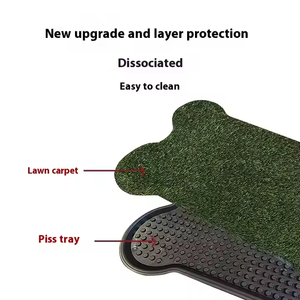 Erschwing liche Kunststoff-Hunde <span class=keywords><strong>training</strong></span> Toilette Einfacher Stil Rasen Urin Töpfchen Pad Becken Simulation Rasen für die Entsorgung von Haustier abfällen 2025 FE - Product Image 6
