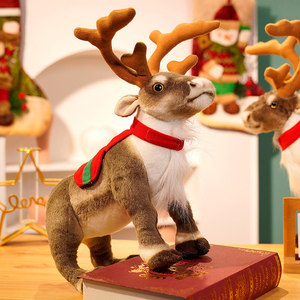 QF Christmas Elk Plush <b>Toy</b> Super Soft PP Cotton Filled 31cm-50cm <b>Stuffed</b> Animal - Product Image 6