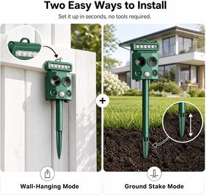 Répulsif <span class=keywords><strong>Solaire</strong></span> Ultrasonique pour Animaux de Jardin avec Détecteur de Mouvement PIR – Efficace contre les Chats, Chiens, Rongeurs, Renards, <span class=keywords><strong>Oiseaux</strong></span> - Product Image 4