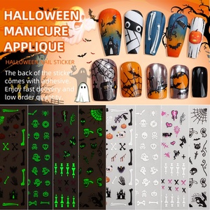 <span class=keywords><strong>Halloween</strong></span> 3D autocollants pour ongles en plastique pour <span class=keywords><strong>manucure</strong></span> effrayant grandir dans le noir décorations pour ongles Festival bricolage breloques pour ongles pour salon à domicile - Product Image 4