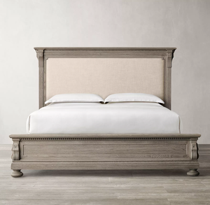 Cama <span class=keywords><strong>de</strong></span> Pared Francesa RH ST. JAMES, Tamaño King, Cabecera Tapizada, Estructura <span class=keywords><strong>de</strong></span> <span class=keywords><strong>Madera</strong></span> Sólida, Color Gris Claro, Muebles Elegantes para Dormitorio - Product Image 6
