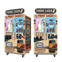 Distributeur automatique de coques de téléphone à écran tactile pour personnalisation facile, paiement par QR, carte de crédit et espèces, idéal pour parcs d'attractions et centres commerciaux