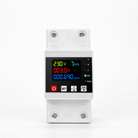 Protecteur de réenclenchement monophasé 220V avec écran LCD, interrupteur de courant et tension, compteur de puissance
