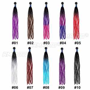 Trenzas de cola de caballo de 24 pulgadas para casco de motocicleta para mujer, trenzas de cola de caballo para moto con ventosa - Product Image 4