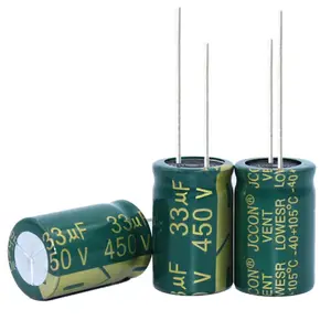 450V 33uF כוח מתאם גבוה תדר נמוך התנגדות אלומיניום אלקטרוליטי קבלים 16x25mm