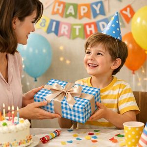Blue Checkerboard Wrapping Paper 17 In X 32.8 Ft Double Side Reusable Gift <b>Wrap</b> For Multiple Occasions - Product Image 6