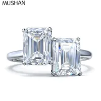 Bague en argent sterling 925 de la marque MuShan, sertie de moissanite VVS, fabriquée à la main pour votre partenaire, plaquée or véritable 18 carats, bijoux brevetés MST