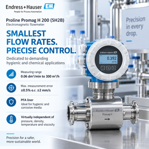 เครื่องวัดอัตราการไหลแบบสุขภัณฑ์ Endress+Hauser Promag H 200 5H2B ใช้พลังงานจากลูป สำหรับพื้นที่อันตรายที่มีอัตราการไหลต่ำ 3A EHEDG - Product Image 3
