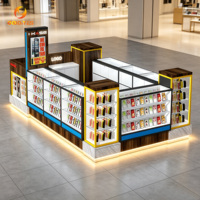 Kiosco de Centro Comercial con Diseño 3D Personalizado, Exhibidor de Teléfonos, Mueble de Recepción para Reparación de Teléfonos, Vitrina de MDF para Centro Comercial