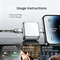 Adaptateur de charge intelligent à arrêt automatique avec protection contre la surcharge et séparateur de charge complet pour téléphones, ordinateurs portables et tablettes USB-C