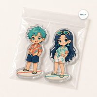 Figurine Anime Chibi Personnalisée en Acrylique Sans Socle – Vente en Gros OEM ODM pour Boutiques de Cadeaux et Tendances Mode – Porte-clés