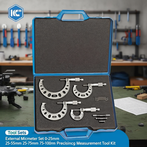 Jeu de micromètres externes 0-25 mm 25-50 mm 50-75 mm 75-100 mm, kit d'outils de mesure de précision - Product Image 3