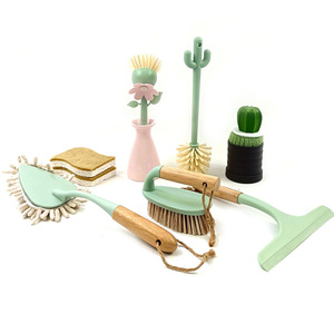 Spazzola a forma di <span class=keywords><strong>margherita</strong></span> con portaspazzola in vaso per vasetto Scrubber e piatti da cucina - Product Image 3
