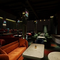 Meubles de bar en contreplaqué et acier inoxydable pour design intérieur de boîte de nuit, éclairage de plafond durable pour discothèque, vente chaude