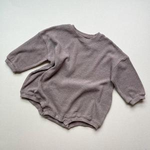 Combinaison bébé chaude et confortable en tissu gaufré, style bulle, surdimensionnée, avec boutons-pression - Product Image 5