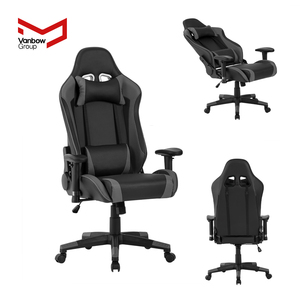 VANBOW-<span class=keywords><strong>Chaise</strong></span> de jeu en cuir pour ordinateur avec fonction de massage, fauteuil pivotant, style course - Product Image 3