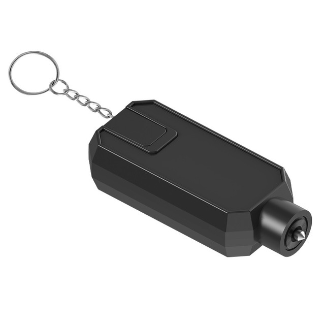 Car Escape Tool Window Breaker Emergency Safety Hammer With Keychain Black ABS 23g For Vehicle Use