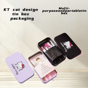 Set Professionale di Trucco con Polvere Rosa, Pennello Piatto e a Ventaglio con Setole Sintetiche <span class=keywords><strong>per</strong></span> Viso, Occhi, Labbra, Correttore e Blush - Product Image 5
