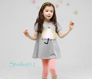 T-shirt long pour filles d'été, vêtements pour enfants, vente en gros - Product Image 4