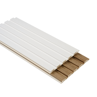 Revêtement mural moderne en WPC imperméable à l'eau Panneau de calandre en composite bois-plastique pour mur intérieur extérieur