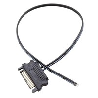 Cable SATA de 15 pines macho de 5V 12V, cable de alimentación para tira de luz de caja de ordenador de cobre estañado 22AWG, cable de alimentación para barra de luz