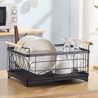 Égouttoir de vaisselle en acier inoxydable, étagère de cuisine à double couche pour évier