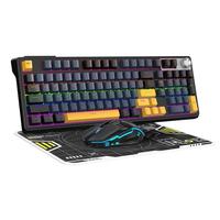 T-Wolf Tf780 Mechanische Tastatur Mauspad Combo RGB Rote Schalter 3-Modus Bluetooth Kabellos Gaming 3-in-1 Set für PC Laptop Gamer