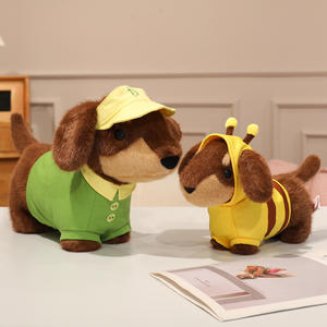 Nuovo Peluche di Bassotto, Simpatico Cane di Peluche con Vestiti, Cuscino Imbottito in Cotone PP, Giocattolo Animale Carino per Bambini - Product Image 3