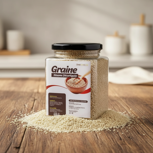 Graines de sésame décortiquées fraîches en bouteille PP, origine Mali, durée de conservation de 2 ans, stockage à sec, qualité alimentaire - Product Image 1