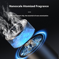 Diffuseur d'arômes intelligent pour voiture avec 4 lumières d'ambiance colorées, parfum naturel, vaporisateur intelligent