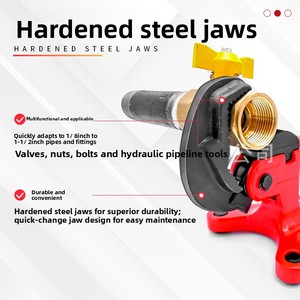 Portable Handheld Pipe Vise Clamp American Style Self Locking <b>Wrench</b>, Welding, Flange & Nut Holder Tool Metric Pipe <b>Wrench</b> - Product Image 4