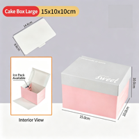 Boîte d'emballage personnalisée pour mini-desserts avec fenêtre transparente, en papier alimentaire, pour gâteaux, mousses, lasagnes et tiramisus