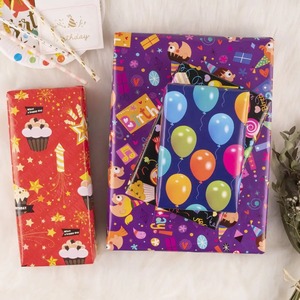 Custom Eco-Friendly PE Double-Sided Craft <b>Paper</b> <b>Roll</b> 100GSM Recyclable Digital Printing Happy Birthday Gift <b>Wrap</b> Custom Logo - Product Image 4