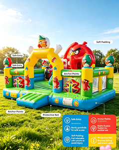 Château Gonflable Commercial à Thème Animalier en PVC, Impression Intégrale, Parcours d'Obstacles, <span class=keywords><strong>Jeu</strong></span> d'Amusement pour Enfants, Vente en Gros Usine, Facile à Installer - Product Image 4