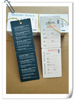 Étiquettes de bagages d'hôtel Shuoyin en stock, en carton blanc 250 g/m², personnalisables, disponibles en petites séries