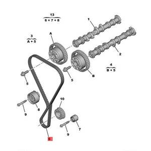 Correa dentada de piezas de automóvil para Peugeot 108 208 RIFTER 2008 Citroen Berlingo C1 C3 C4 Cactus DS3 DS4 <span class=keywords><strong>DS7</strong></span> OE 1623231680 - Product Image 2