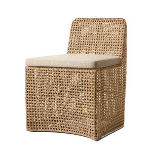 Sang trọng Patio vườn Set Side ghế thủ công tất cả các thời tiết mây ngoài trời mây ghế ăn - Product Image 1